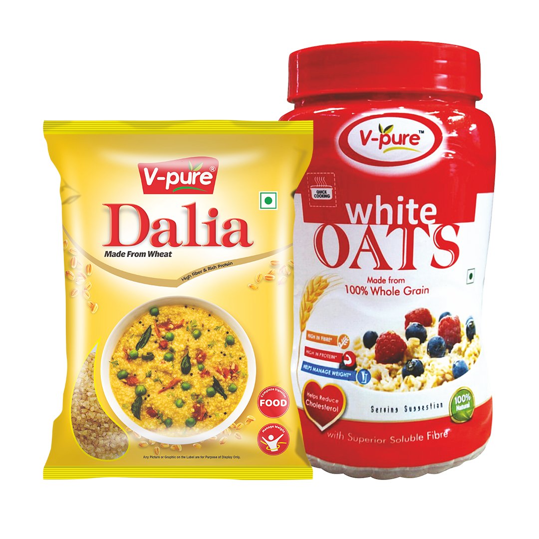 Breakfast Combo - Dalia -400 gram &amp; white oats -500 gram